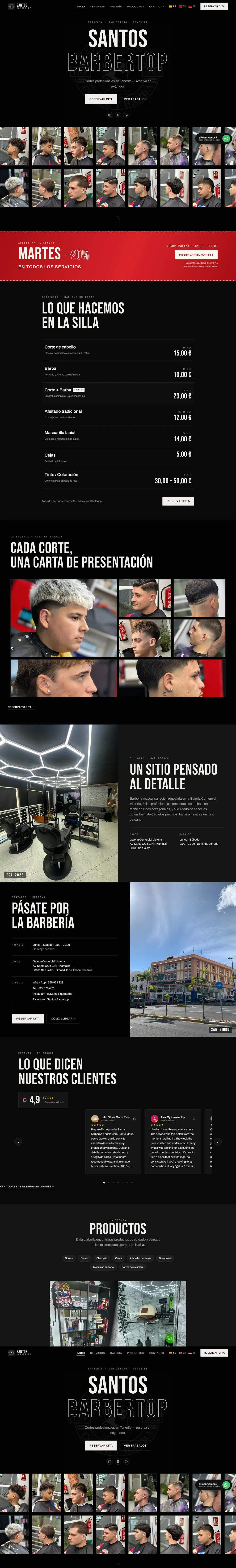 Nueva web de Santos Barbertop